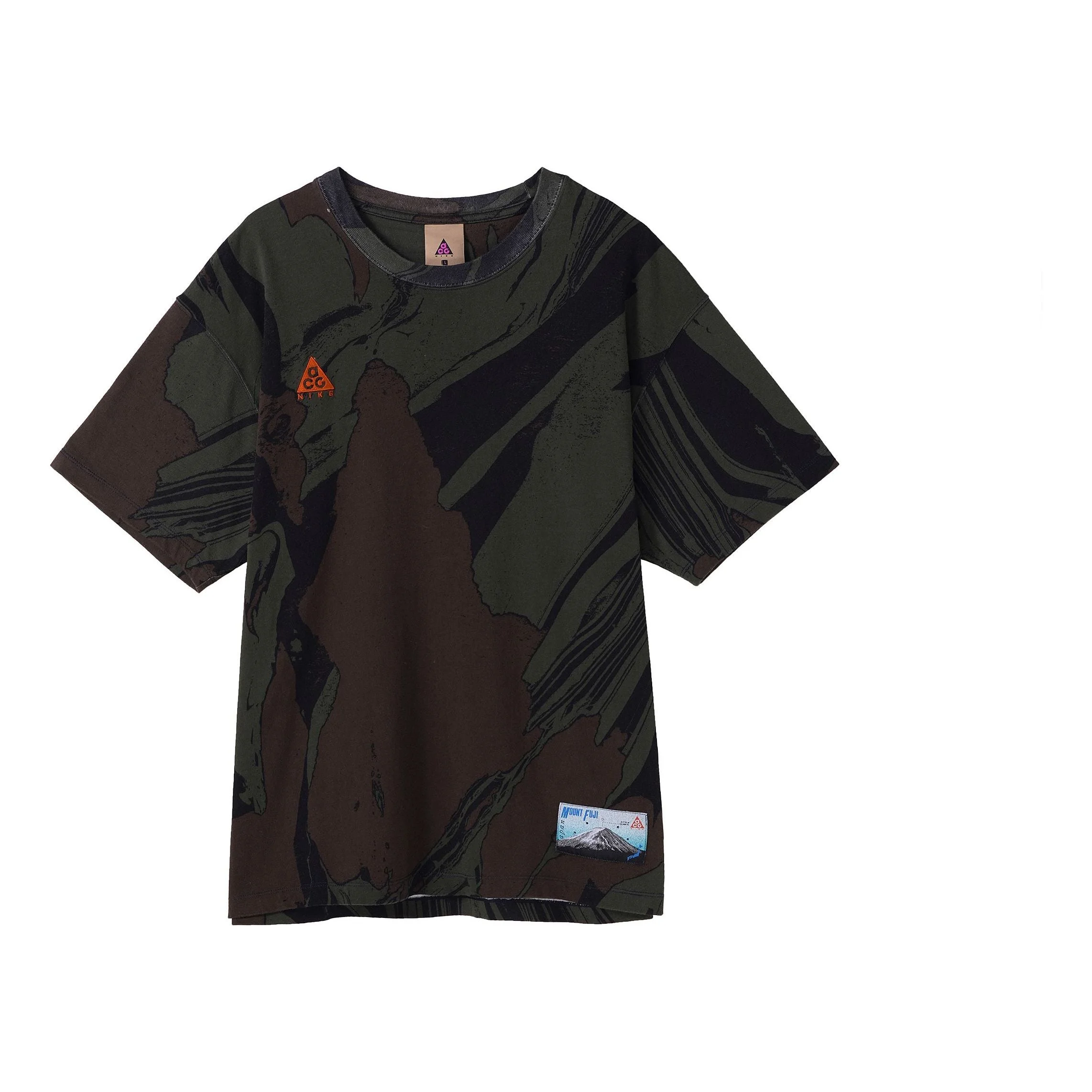 Men's Nike ACG Series Colorblock Round Neck Short Sleeve Black T-Shirt CW2295-325 - 1
