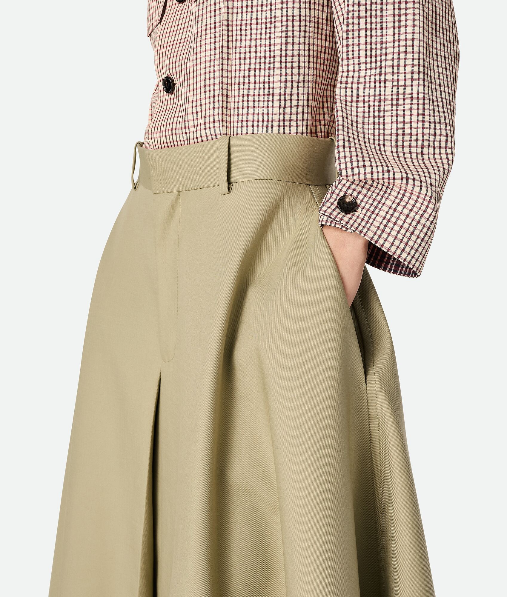 Cotton Twill A-Line Skirt - 4