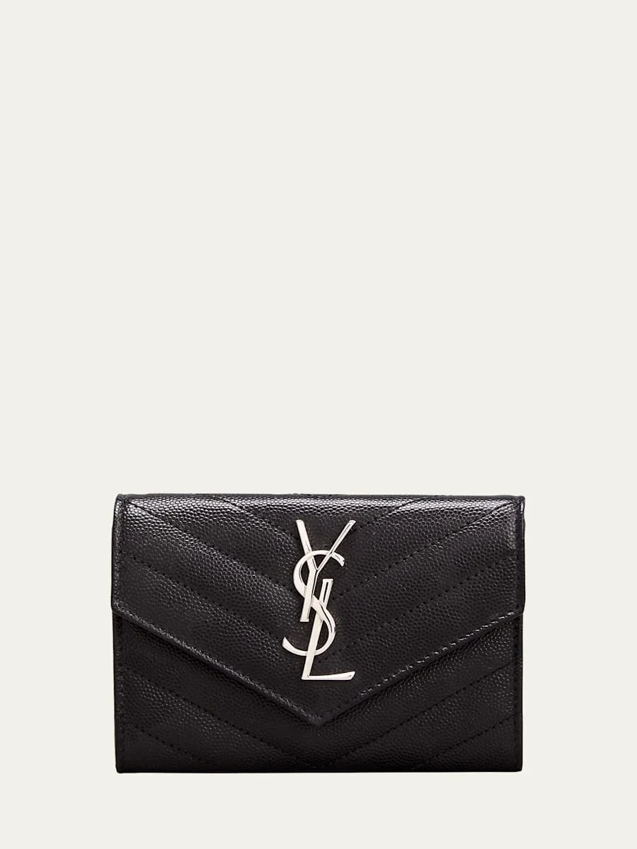 YSL Grain de Poudre V-Flap Card Case - 1