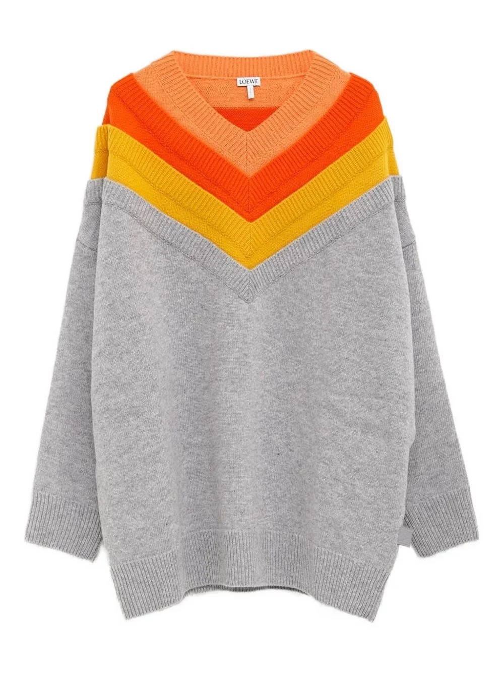 V-neck colour-block sweater - 1