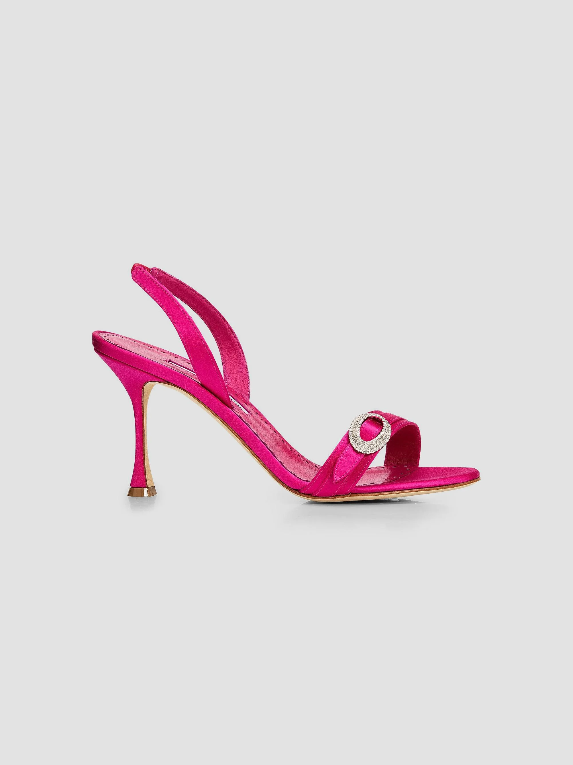 Women's Zutosan 90MM Satin Slingback Sandals - Pink - 1