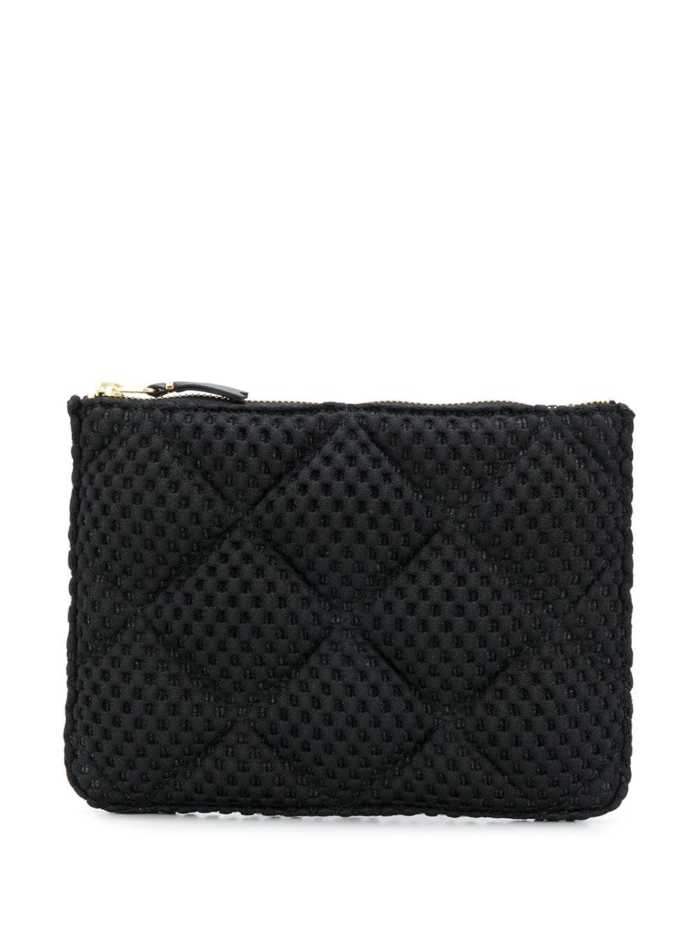 zipped quilted clutch - 1