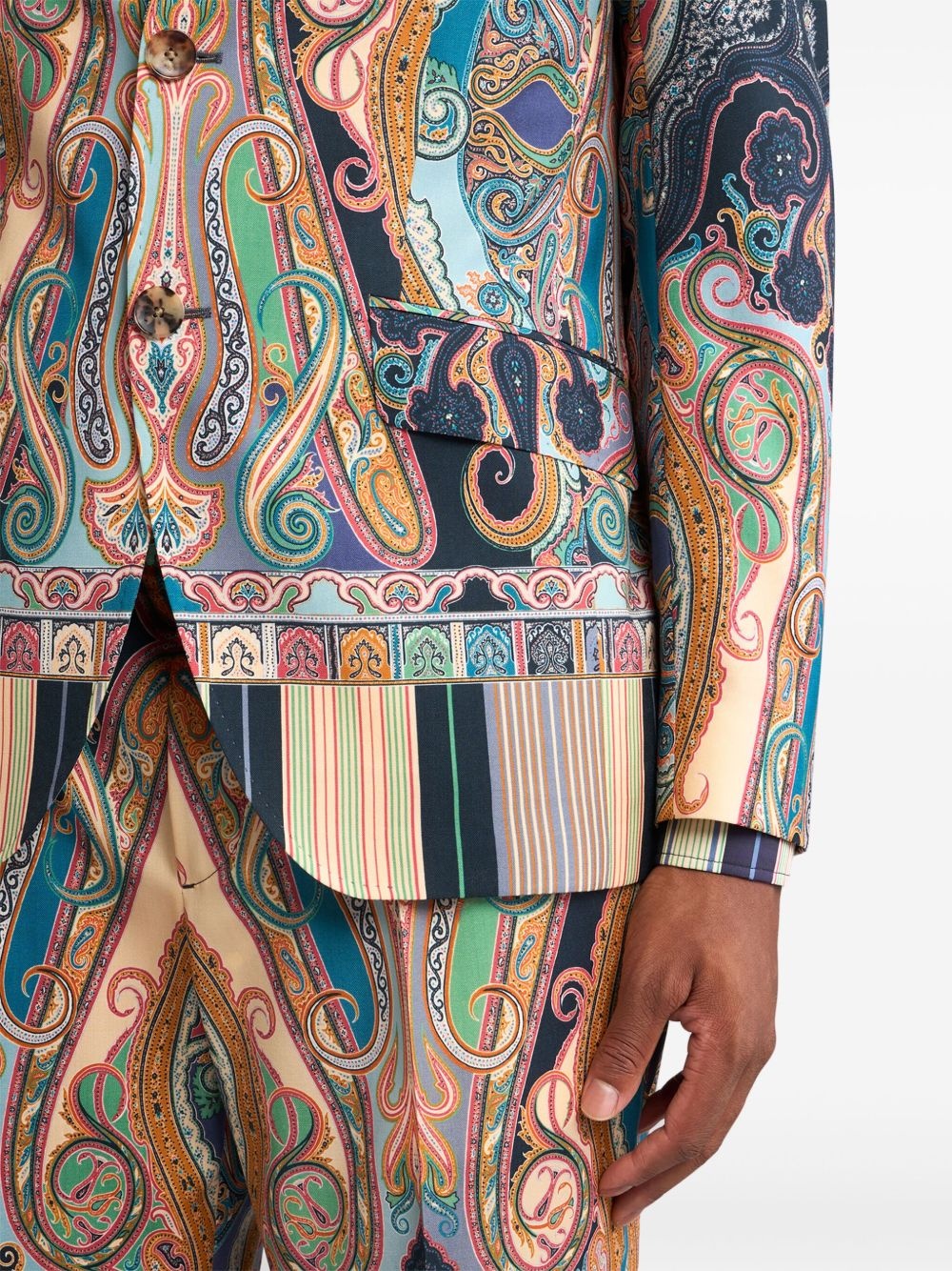 paisley-print blazer - 4