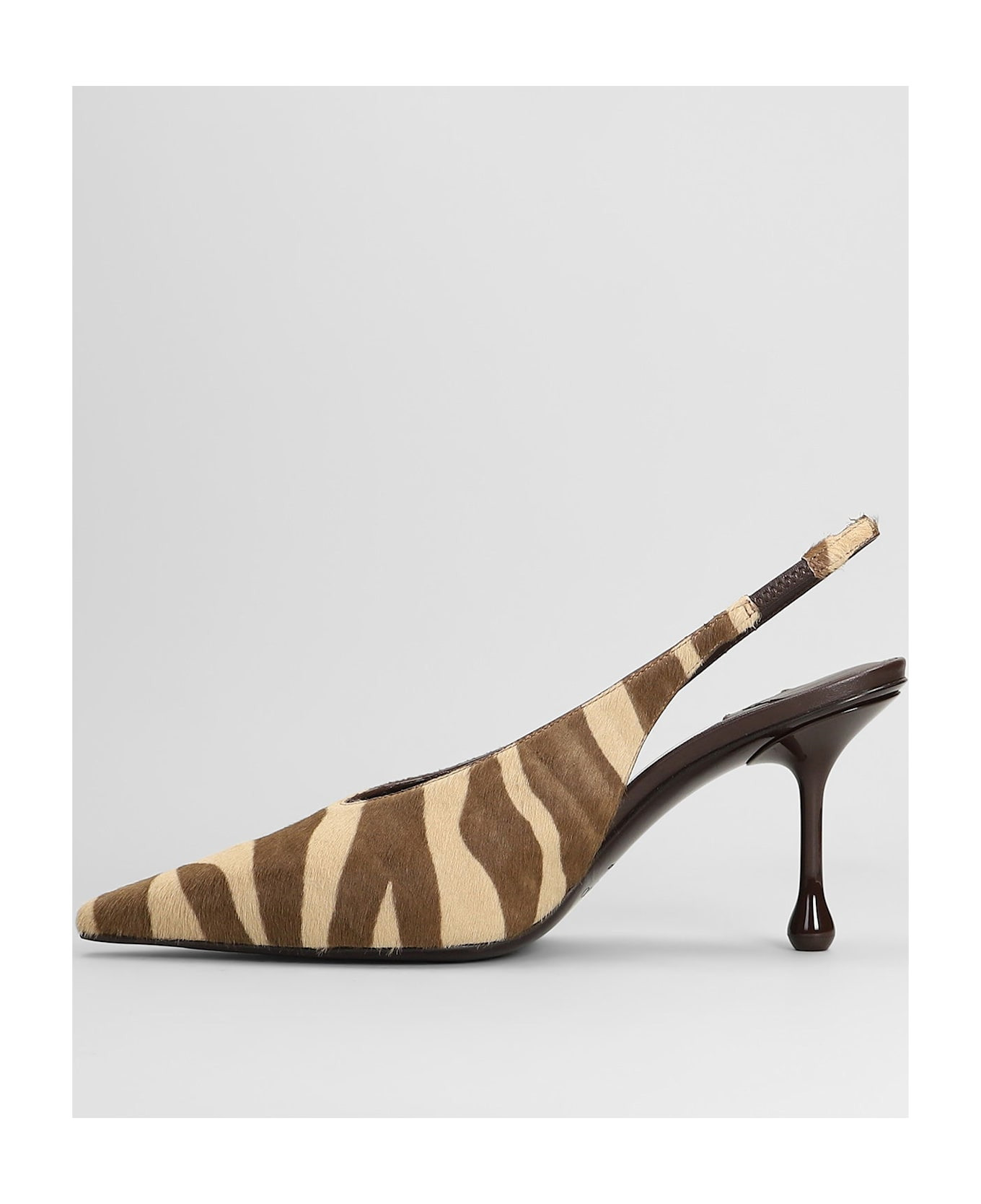 Isa 80 Pumps In Brown Pony Skin - 3