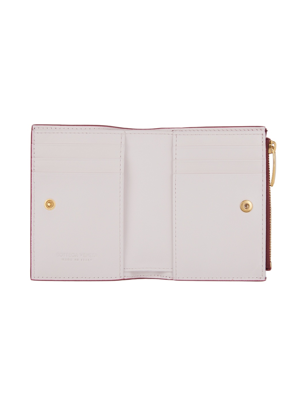 Red Small Cassette Bi-Fold Zip Wallet - 3