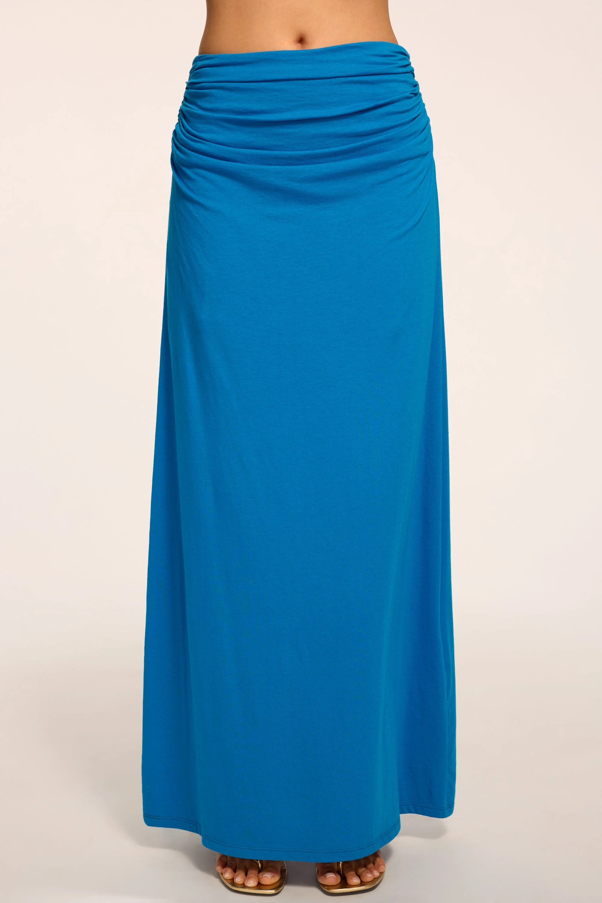 Brooklyn Ruched Jersey Maxi Skirt - 1