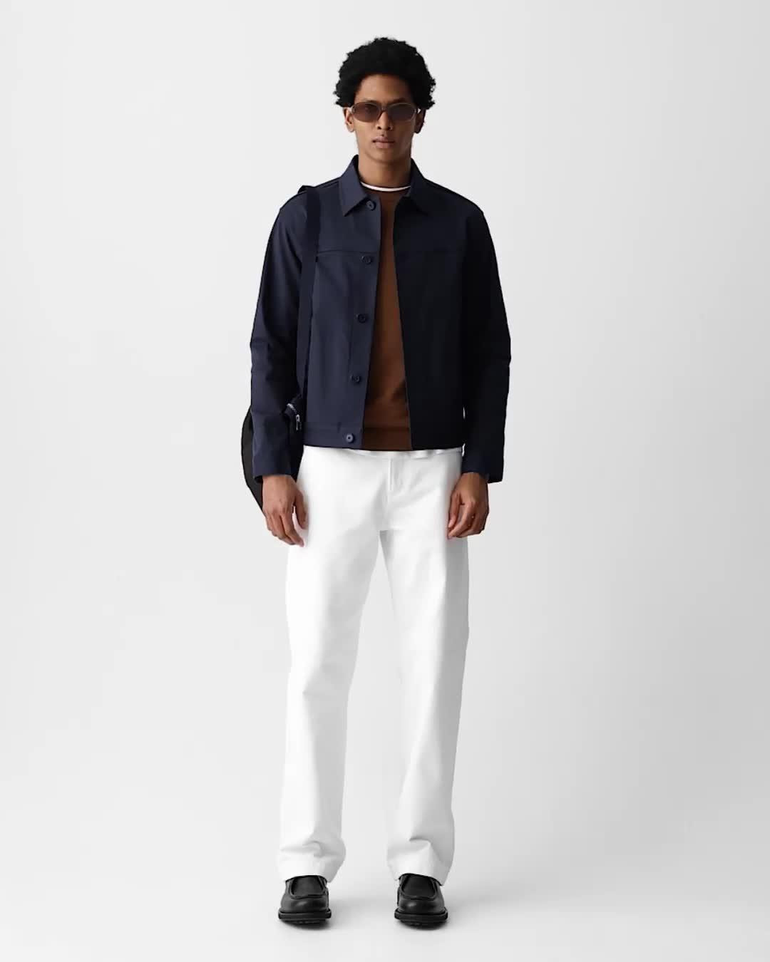 Button Jacket in Twill Stretch - 9