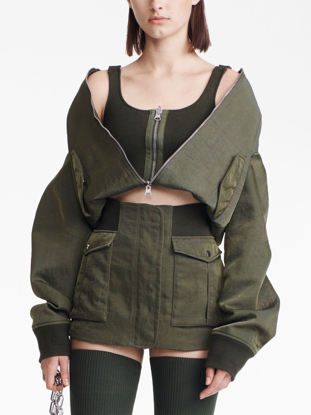 fitted military miniskirt - 4