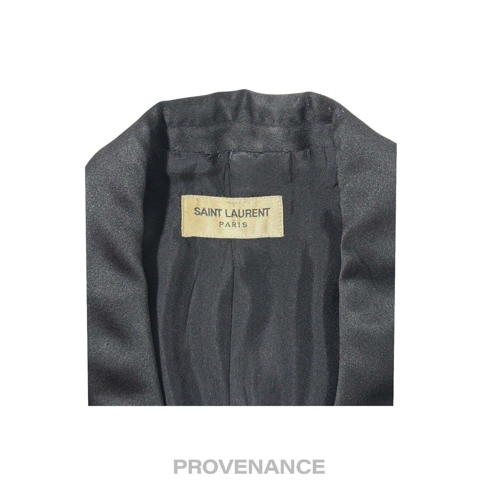 Saint Laurent Paris SLP Destroyed Tuxedo Dinner Jacket 44 - 4