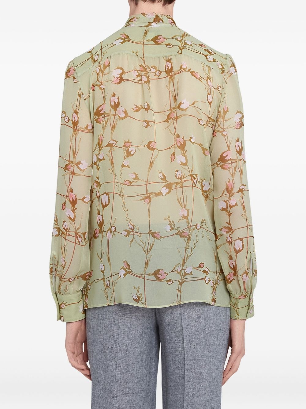 floral-print blouse - 5