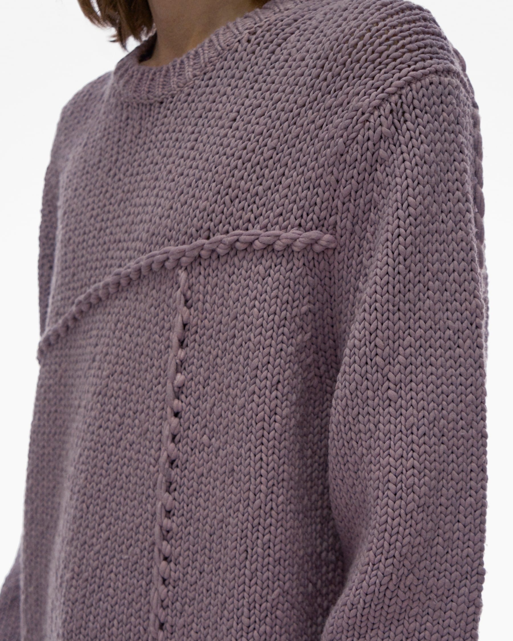 SEAMED CREWNECK SWEATER - 6