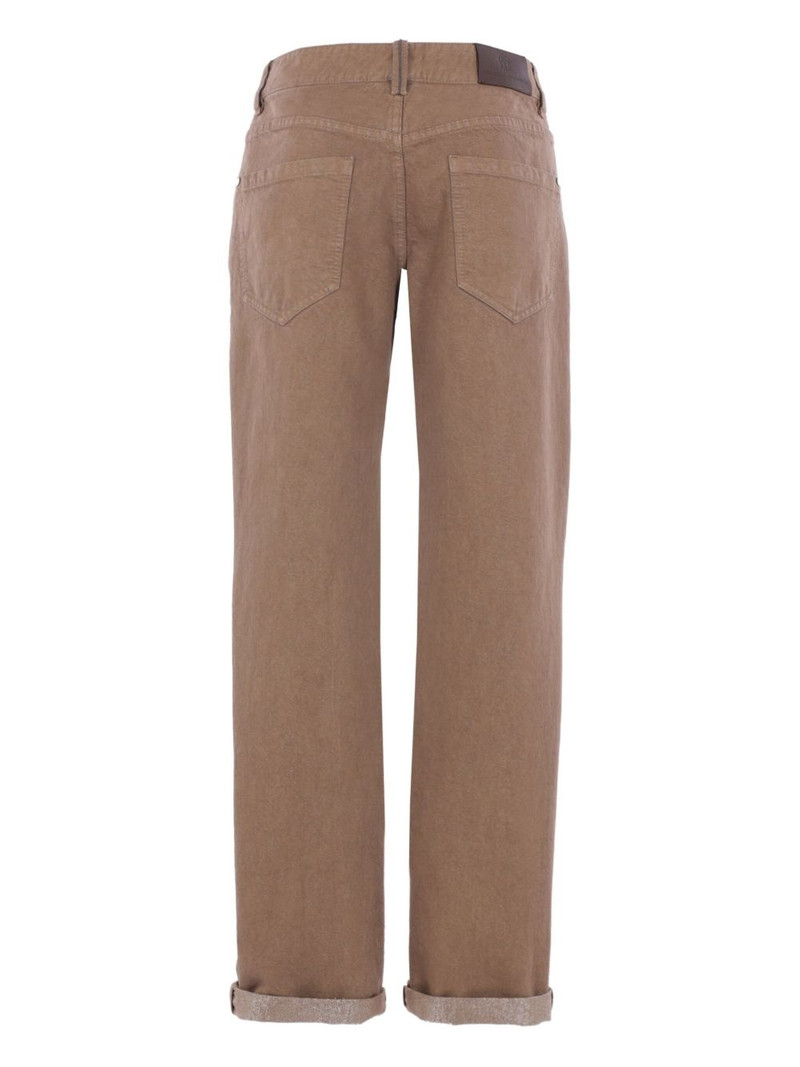 Brunello Cucinelli logo-patch jeans outlook