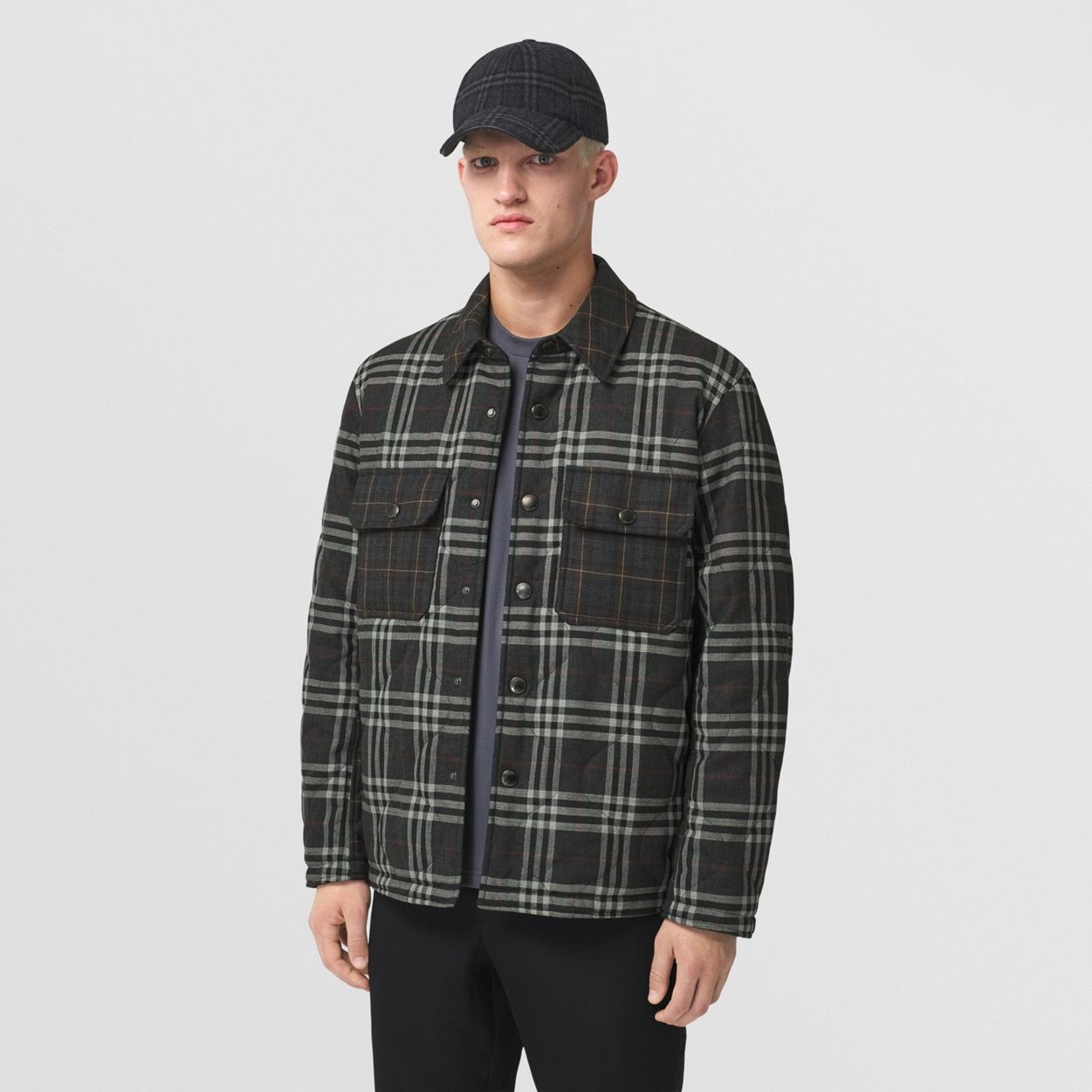 Reversible Check Wool Overshirt - 6