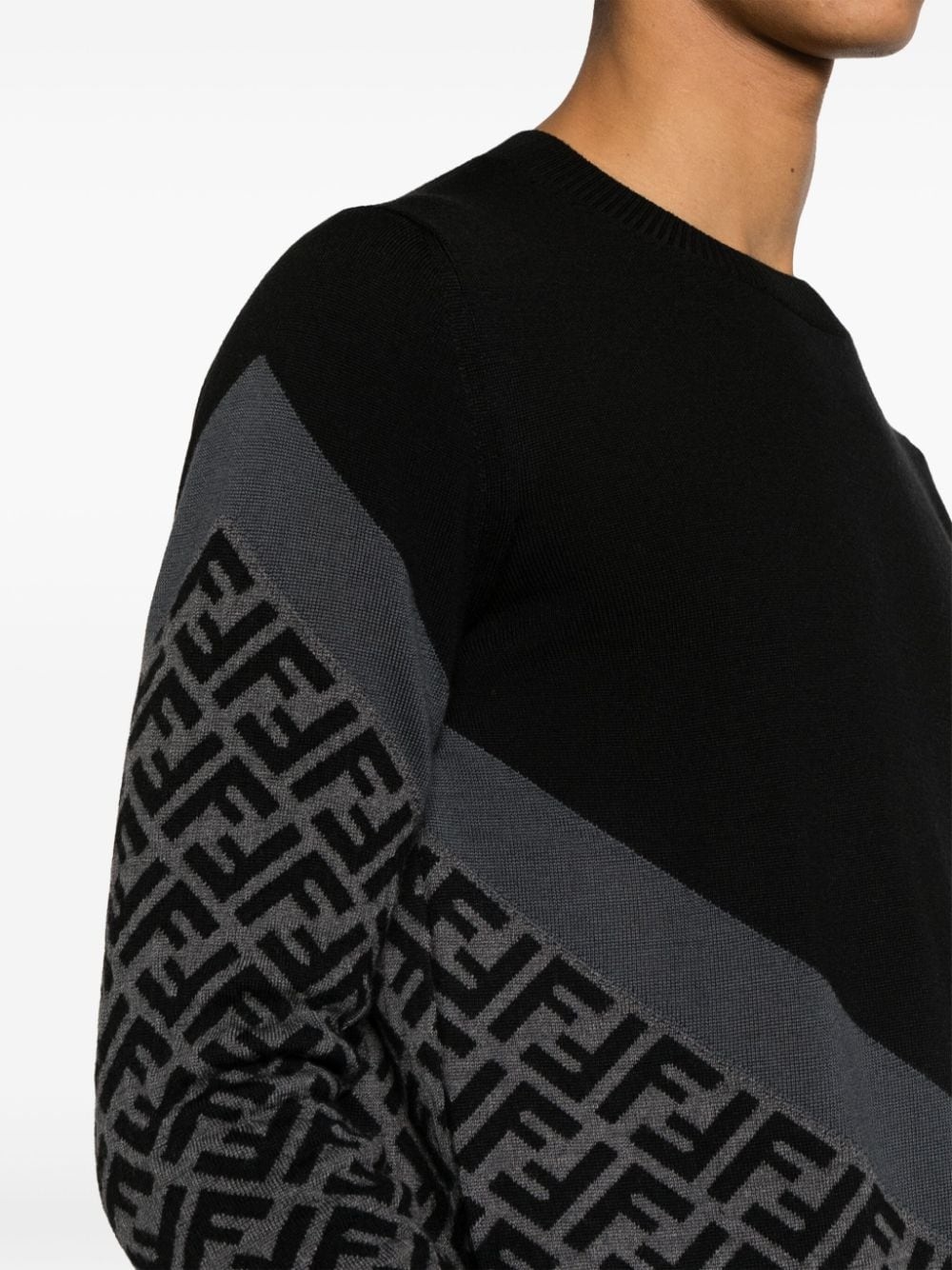 FF-pattern intarsia-knit jumper - 5