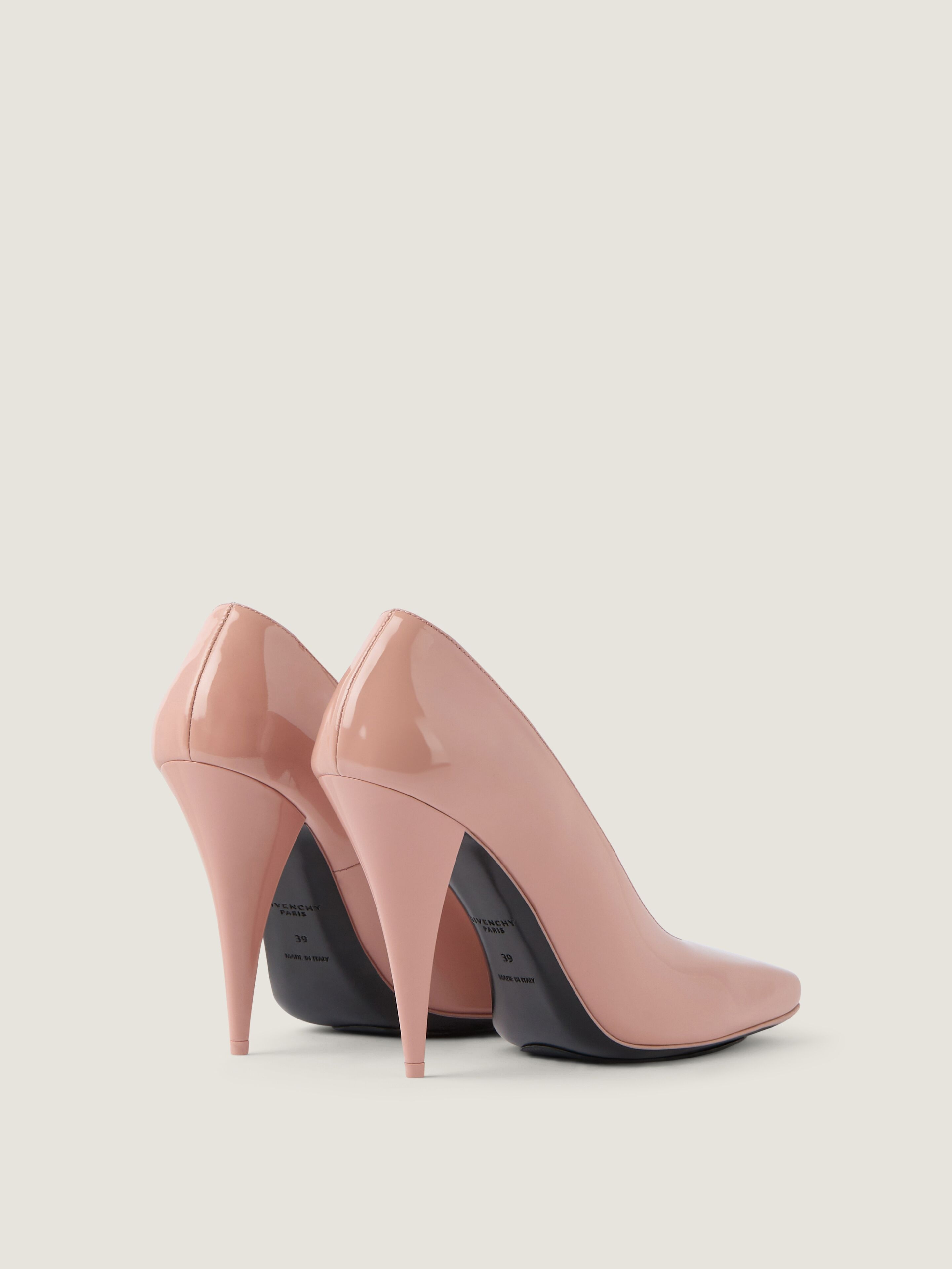 SLICED SQUARE PUMPS IN PATENT LEATHER - 4