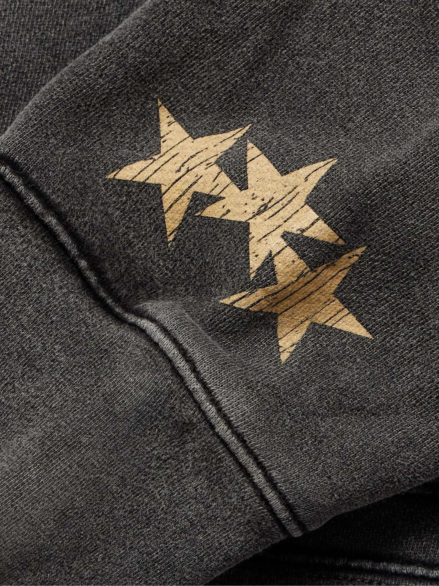 Vintage Pegasus Distressed Logo-Print Cotton-Jersey Hoodie - 5