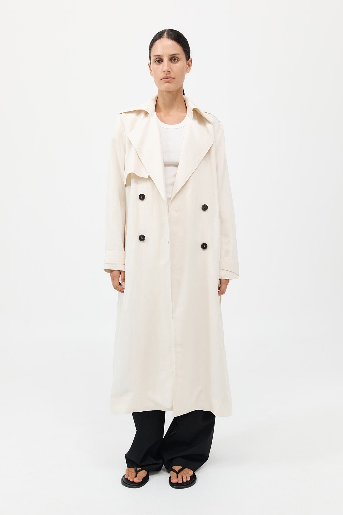 Soft Tailored Trench - Tofu - 4