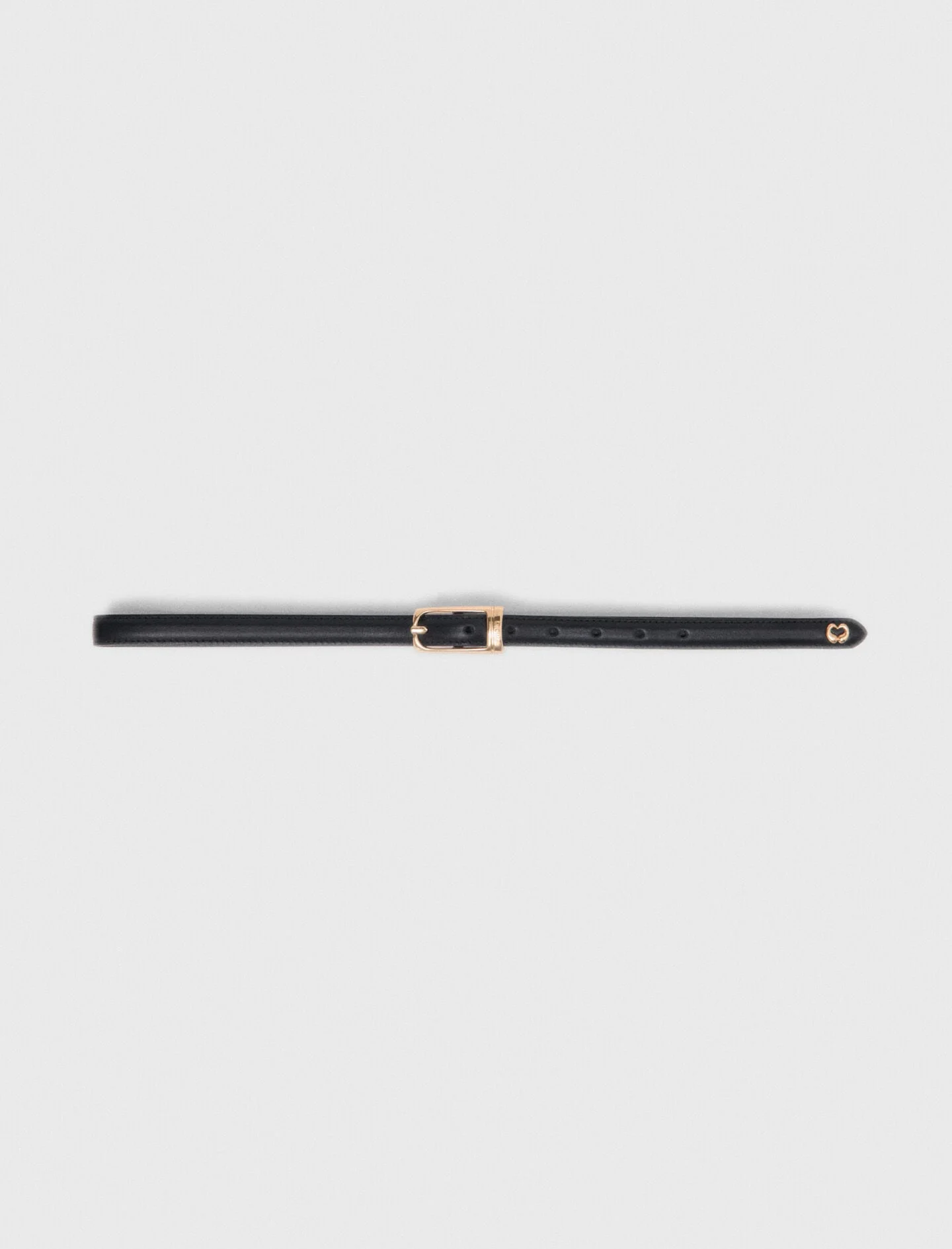 Slim leather belt - 1