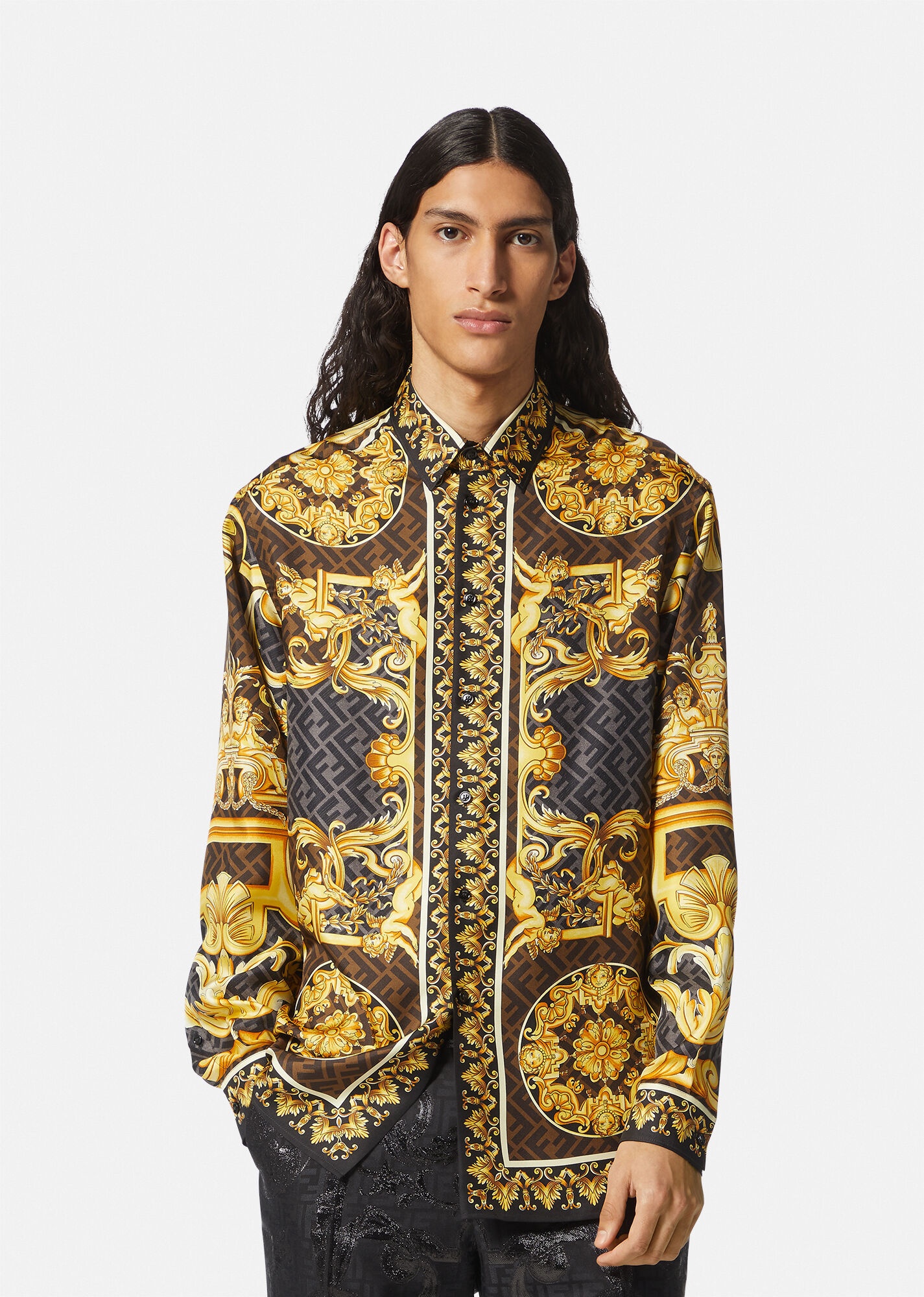 Fendace Gold Baroque Shirt - 3