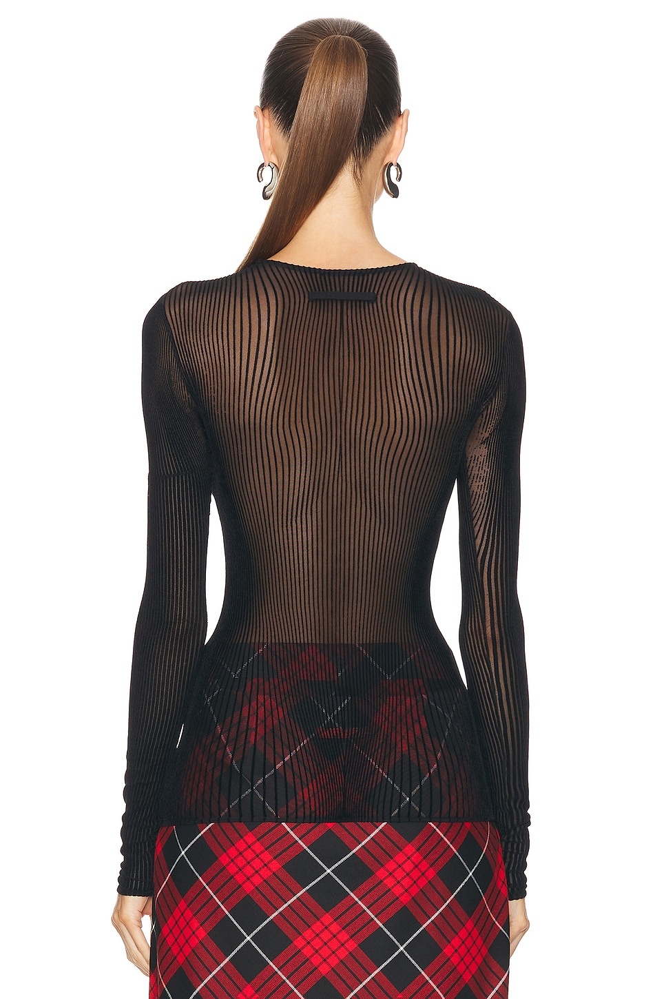 Morphing Pinstripes Long Sleeve Top - 3