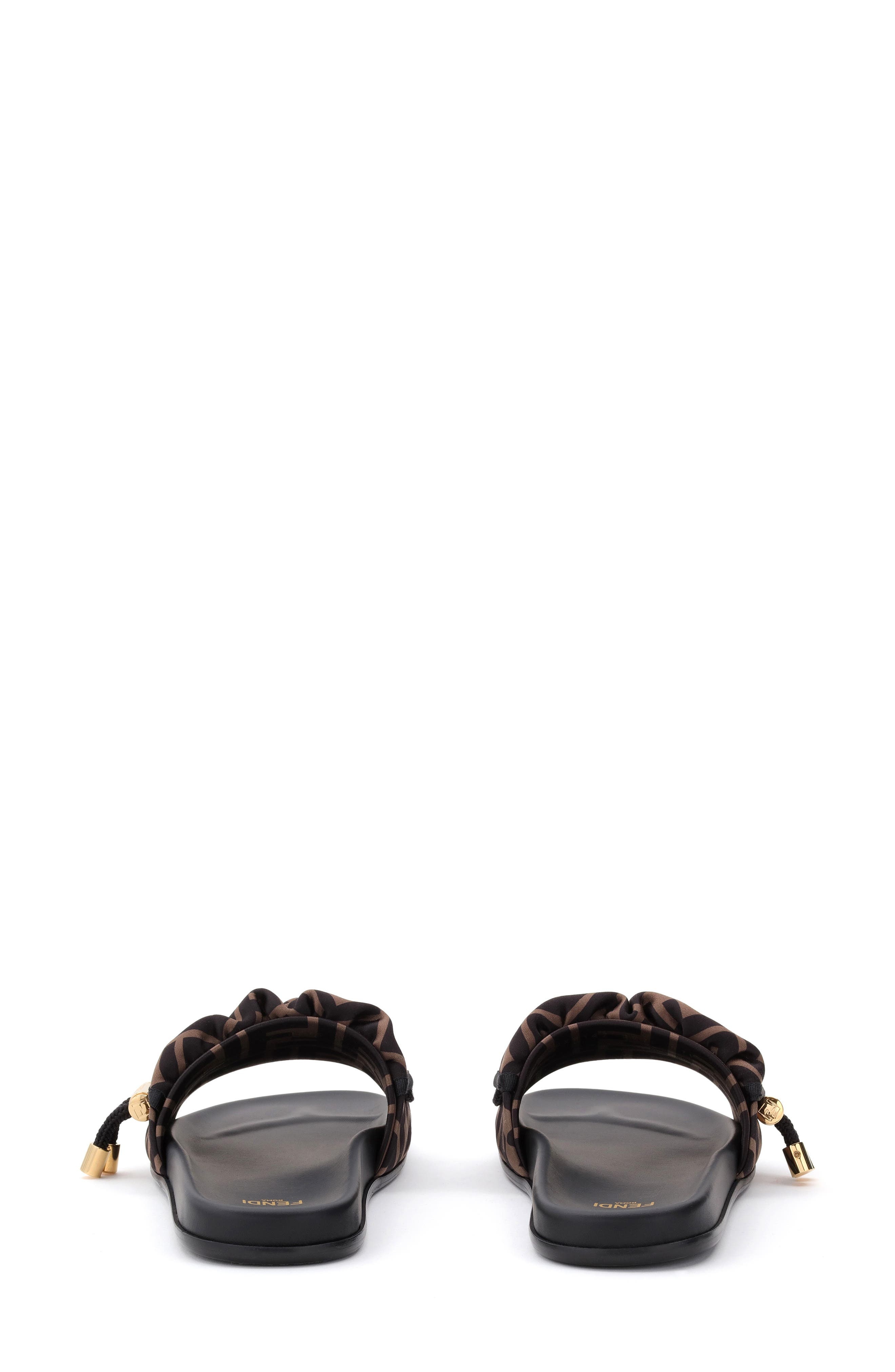 Fendi x Sarah Coleman FF Vertigo Slide Sandal in Tobacco/black at Nordstrom - 4