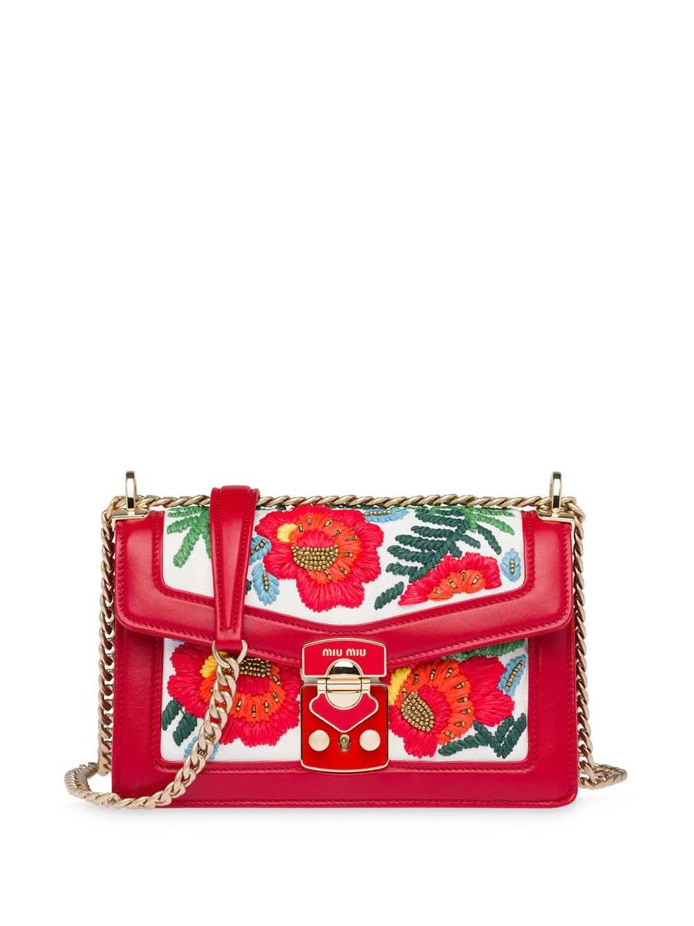 Confidential embroidered shoulder bag - 1