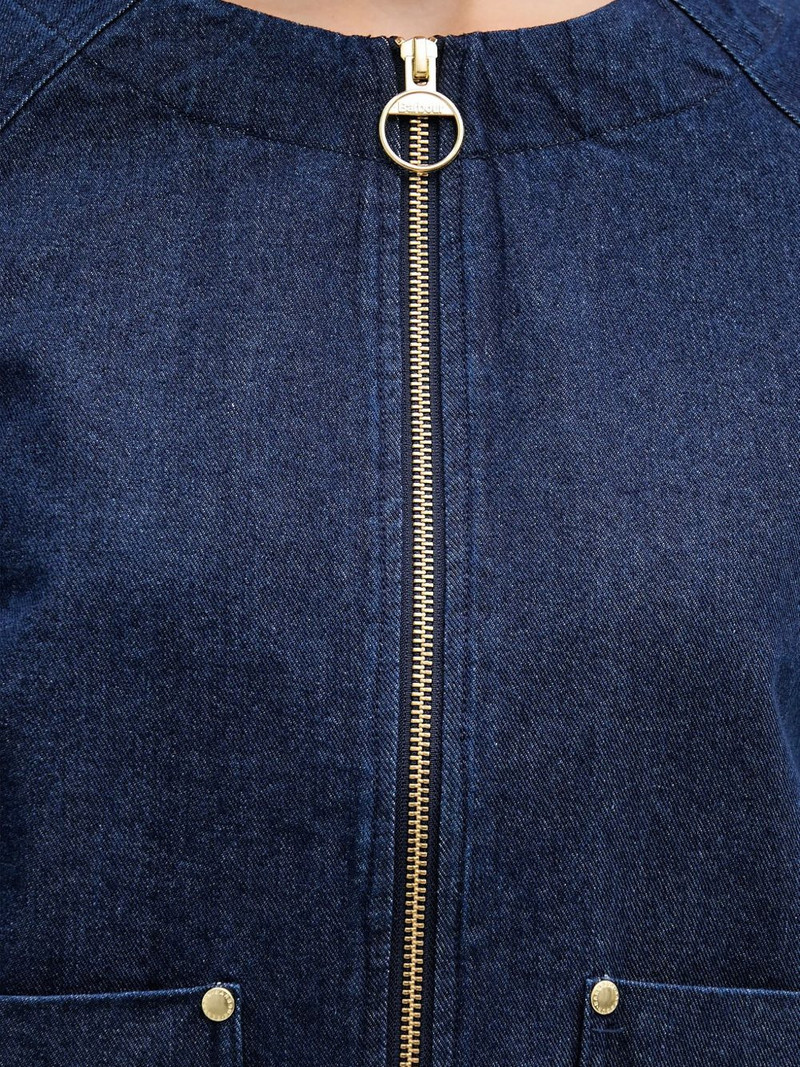 Saima zip-up denim jacket 4