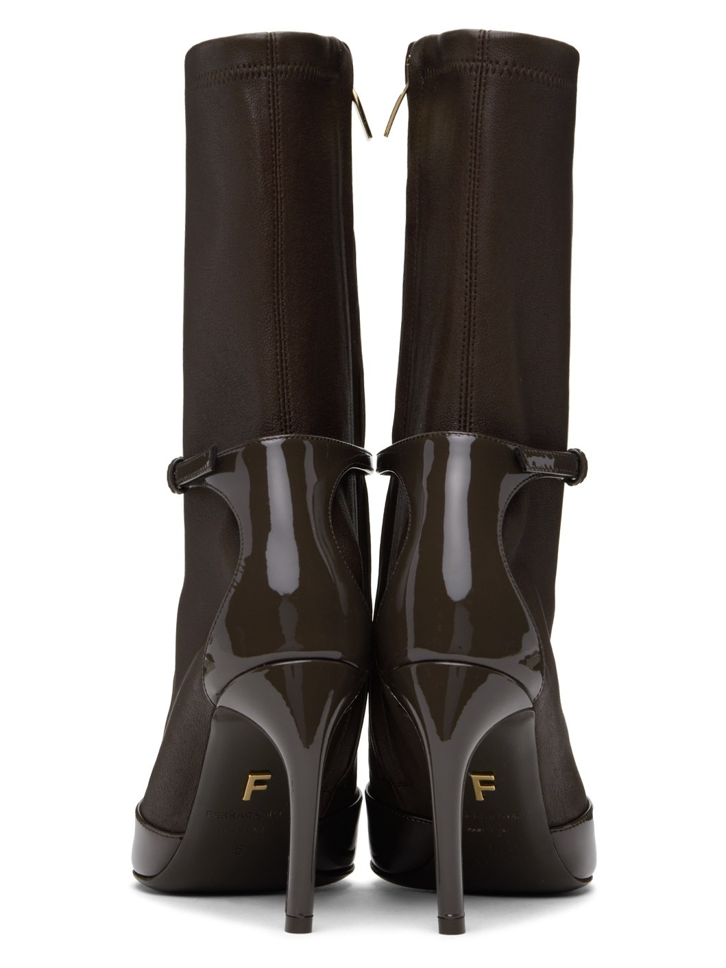 Brown Pointed Ankle Boots - 2