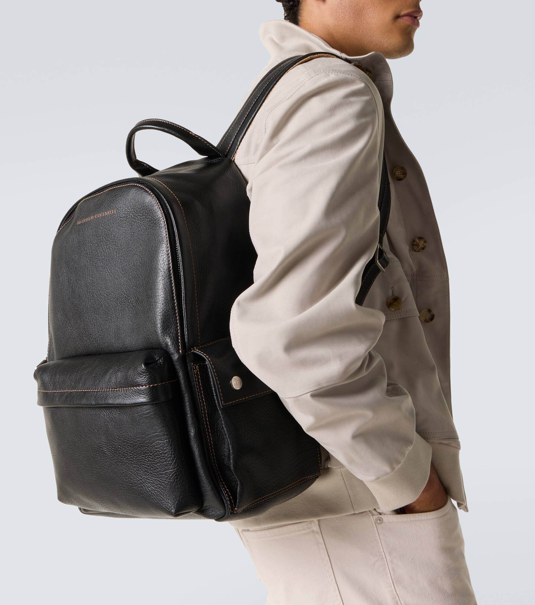 Leather backpack - 3