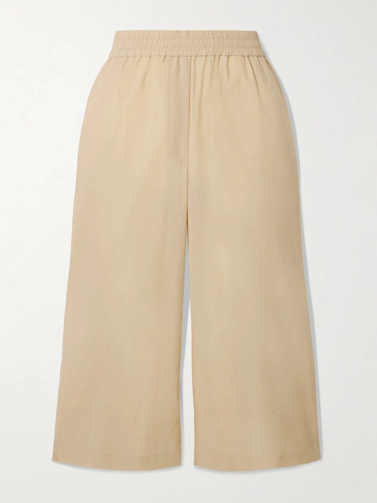 + Paula's Ibiza Appliquéd Crinkled Cotton-blend Wide-leg Pants - 1