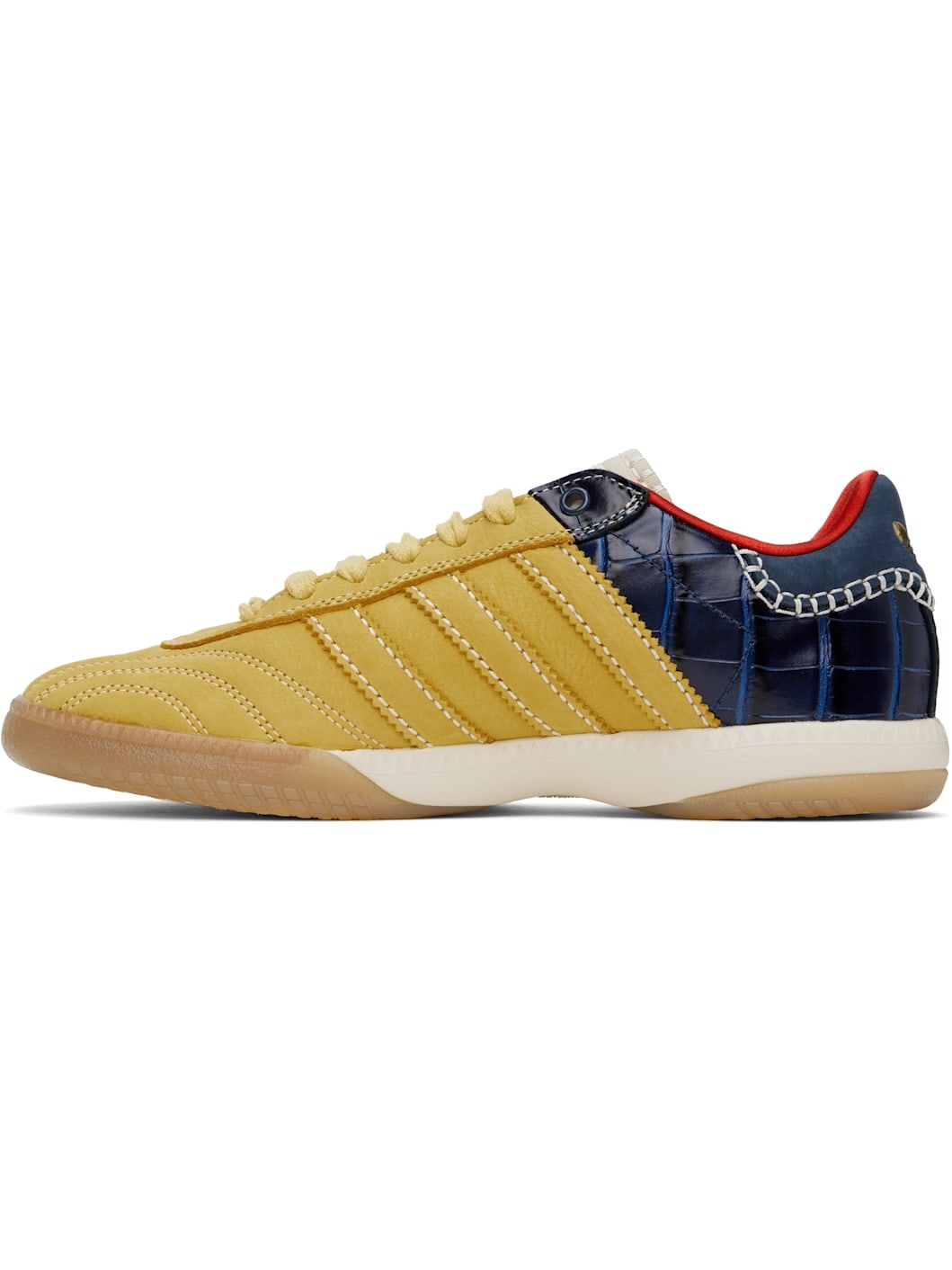 Yellow & Navy adidas Originals Edition MN Samba Sneakers - 3
