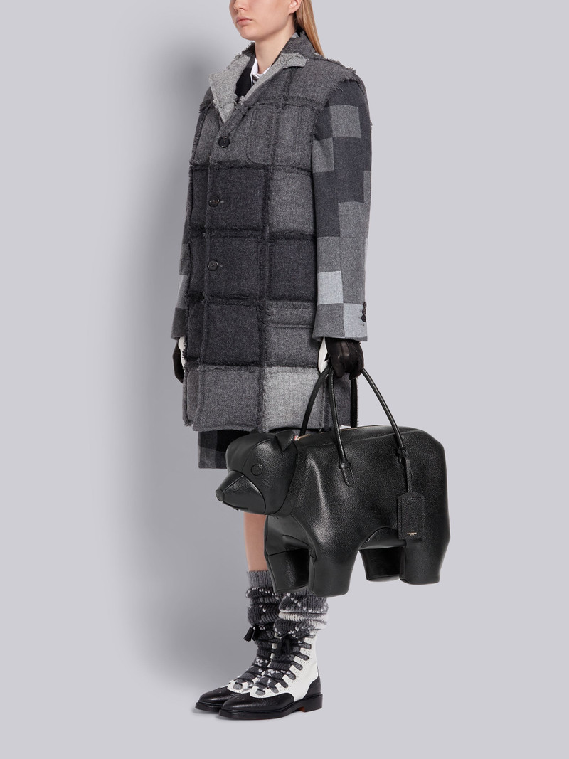 Black Pebbled Calfskin Bear Bag 6