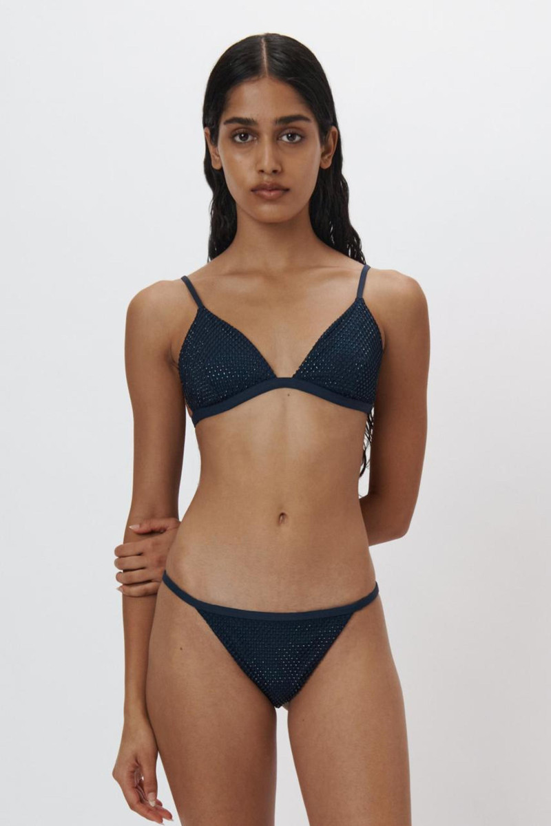 Joelle Crystal-Embellished Bikini Top navy 1
