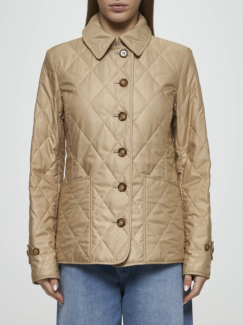 Burberry Beige nylon quilted jacket outlook