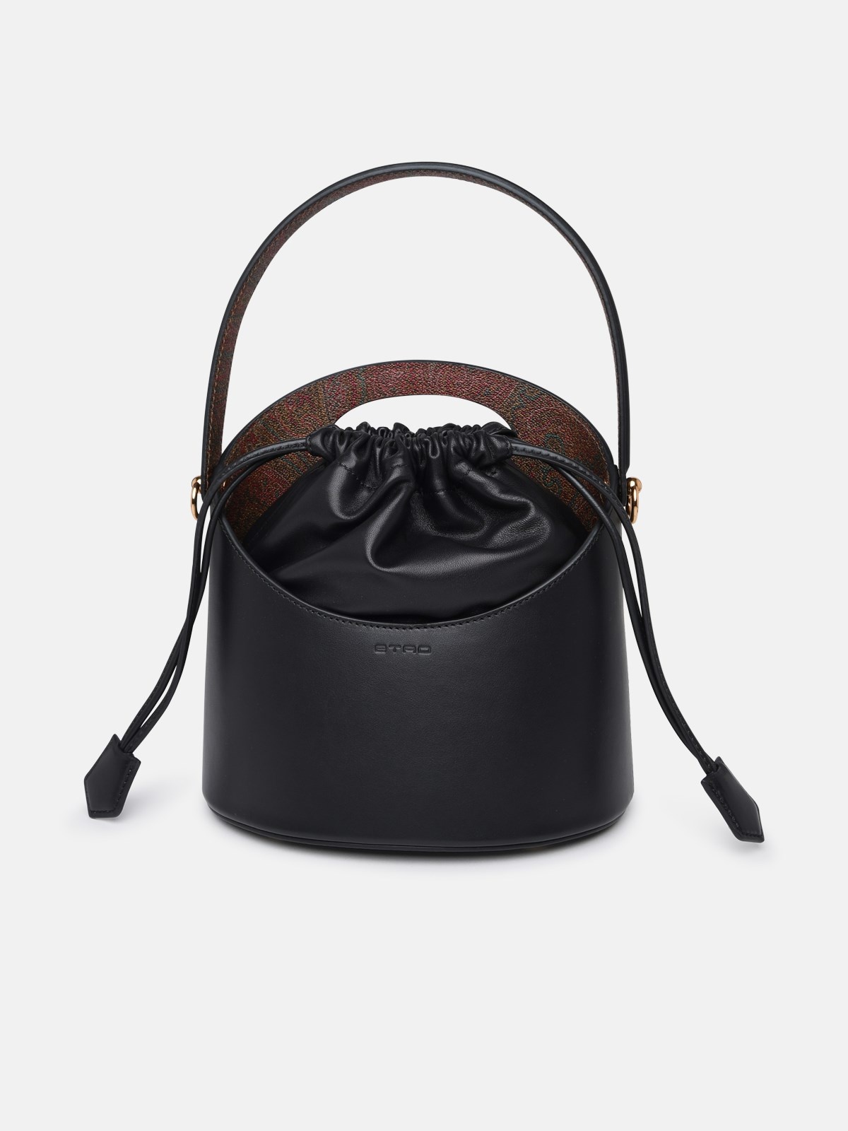 LARGE 'SATURNO' BAG IN BLACK LEATHER - 1