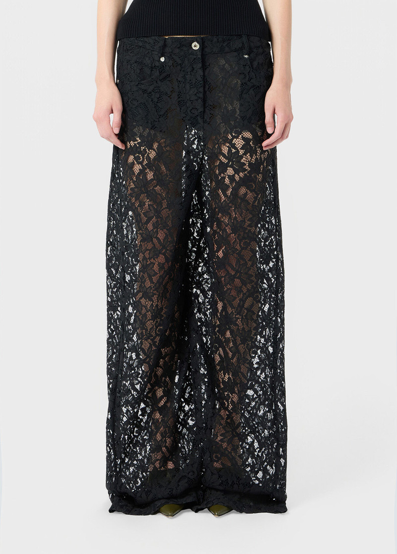 Blumarine SUPERWIDE-LEG PANTS IN RÉBRODÉ LACE outlook