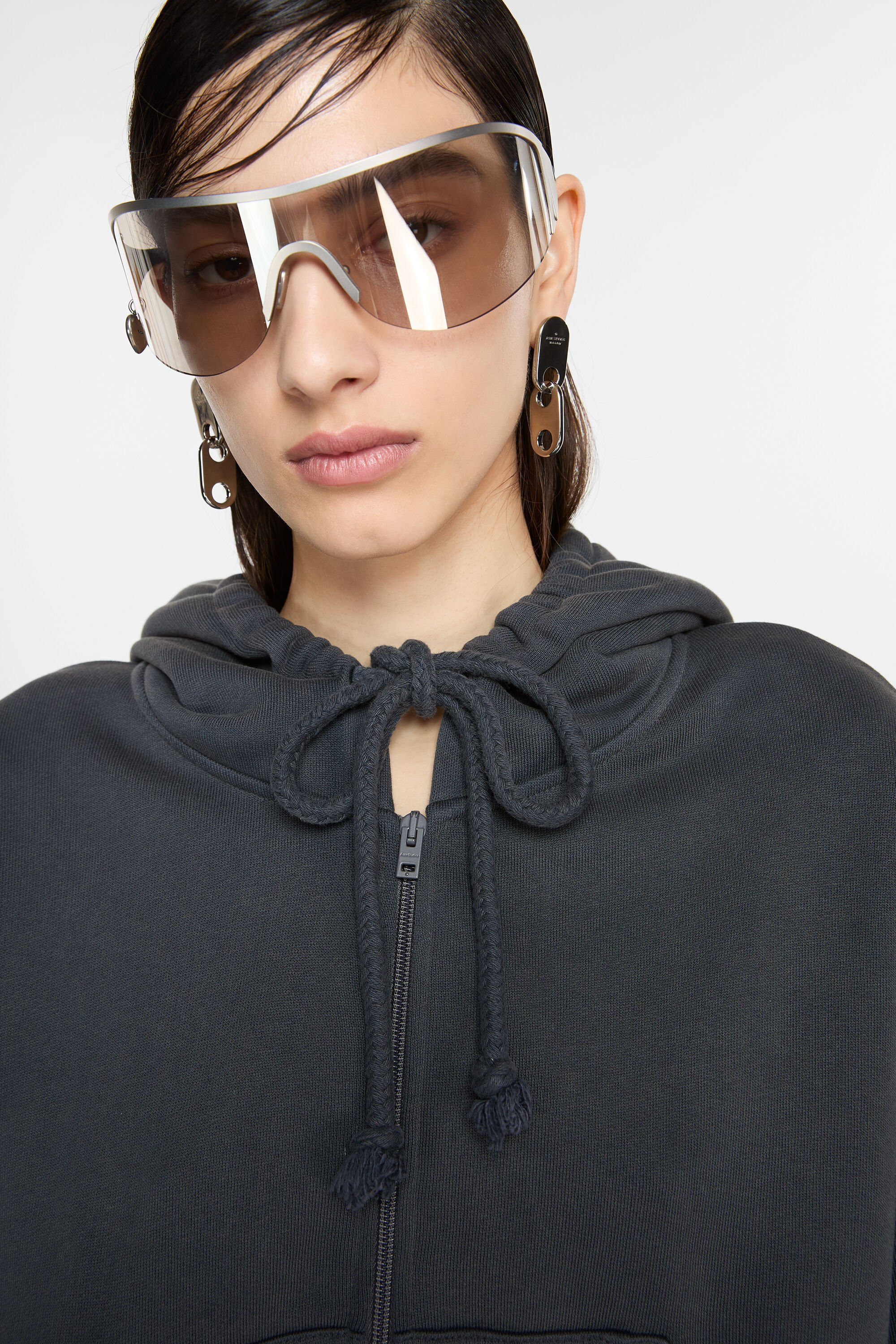 Chain lock earring - Silver - 2