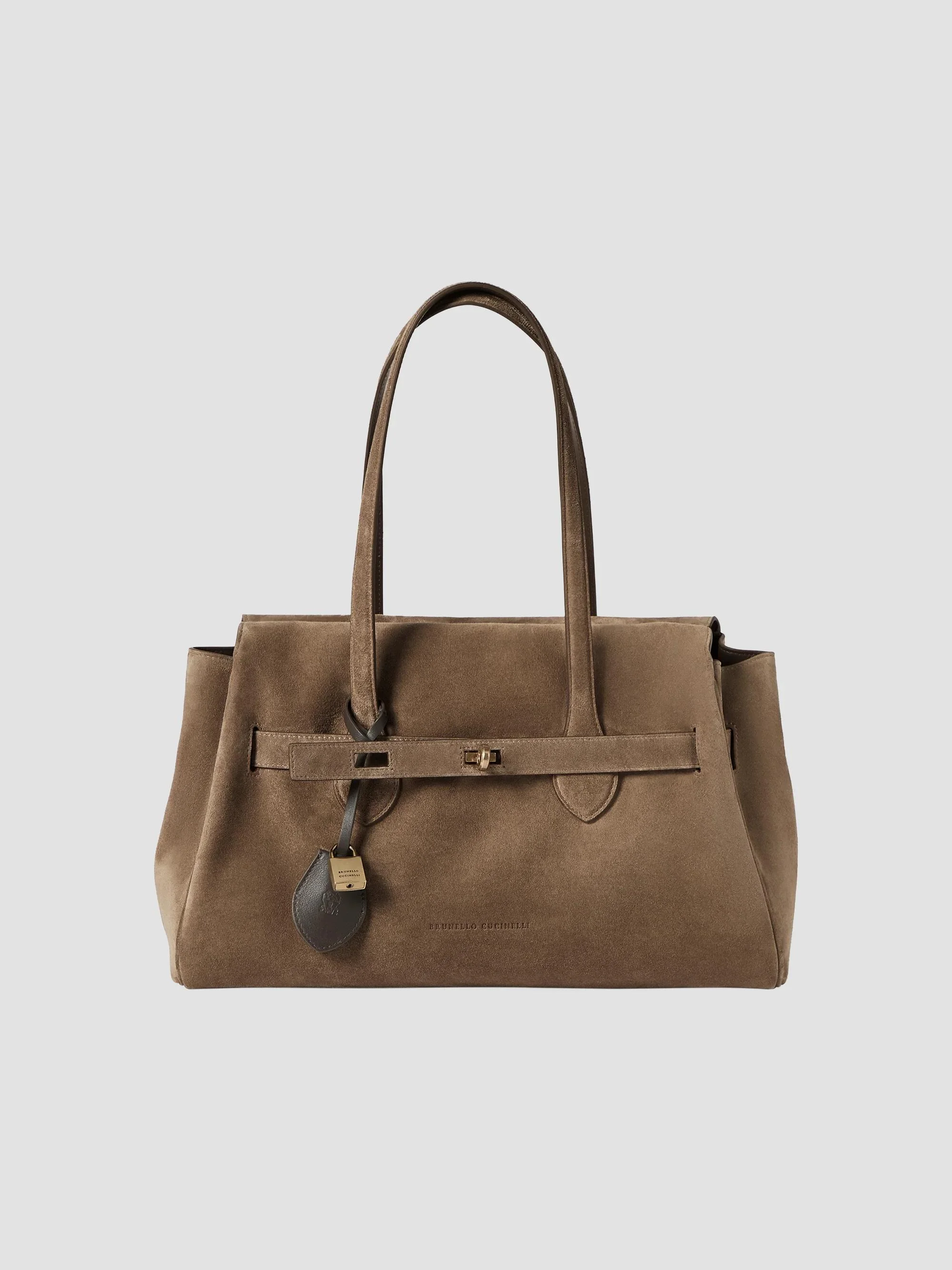 Women's Explorer Shoulder Bag in Suede - Bark - 1
