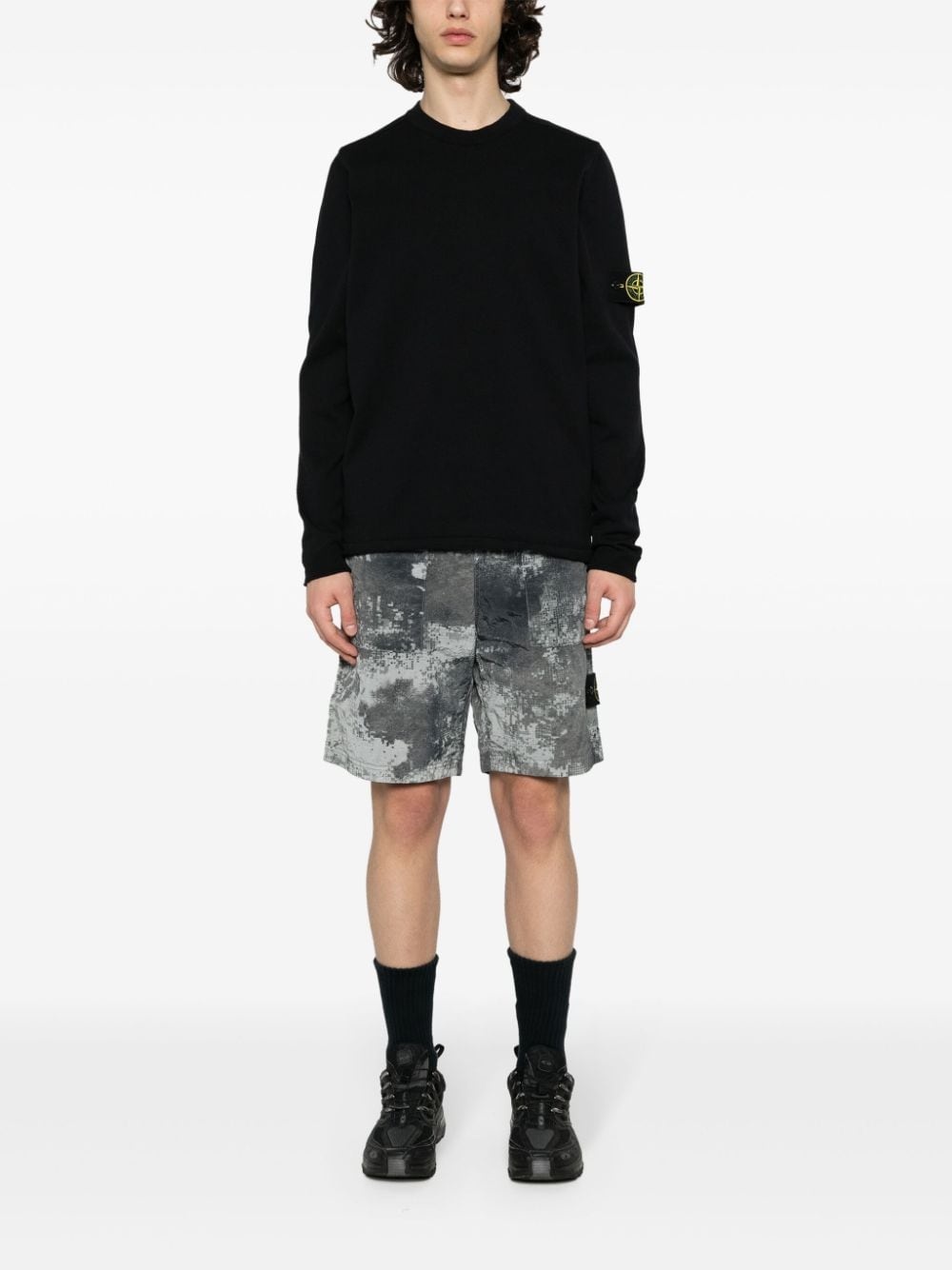 D Camo logo-patch shorts - 2