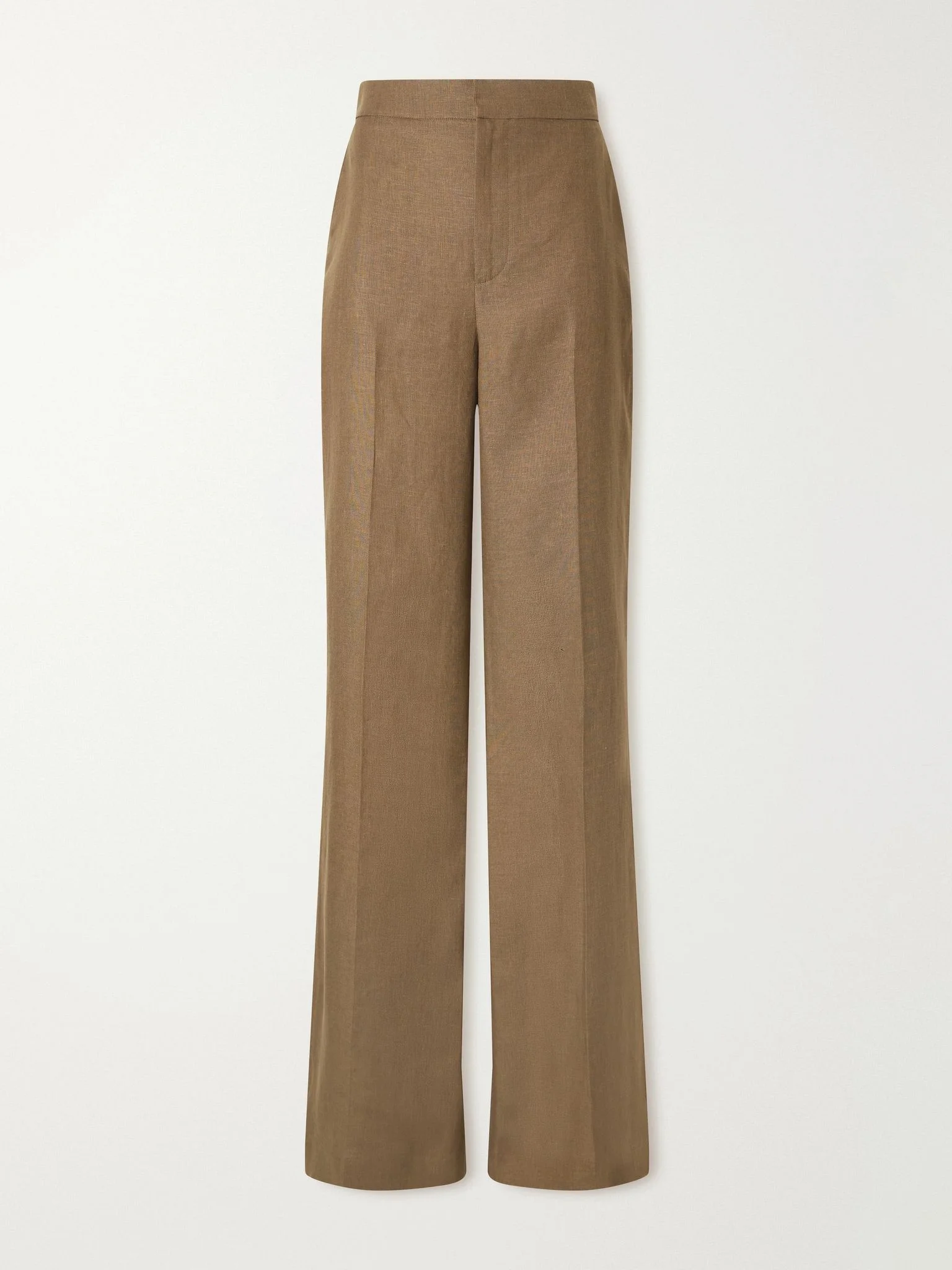 Dean linen wide-leg pants Light brown - 1