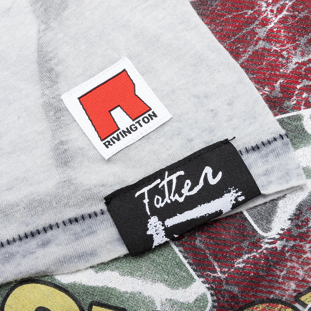 FOUNDING NARRATIVE TEE - BLUE BURNOUT - 4