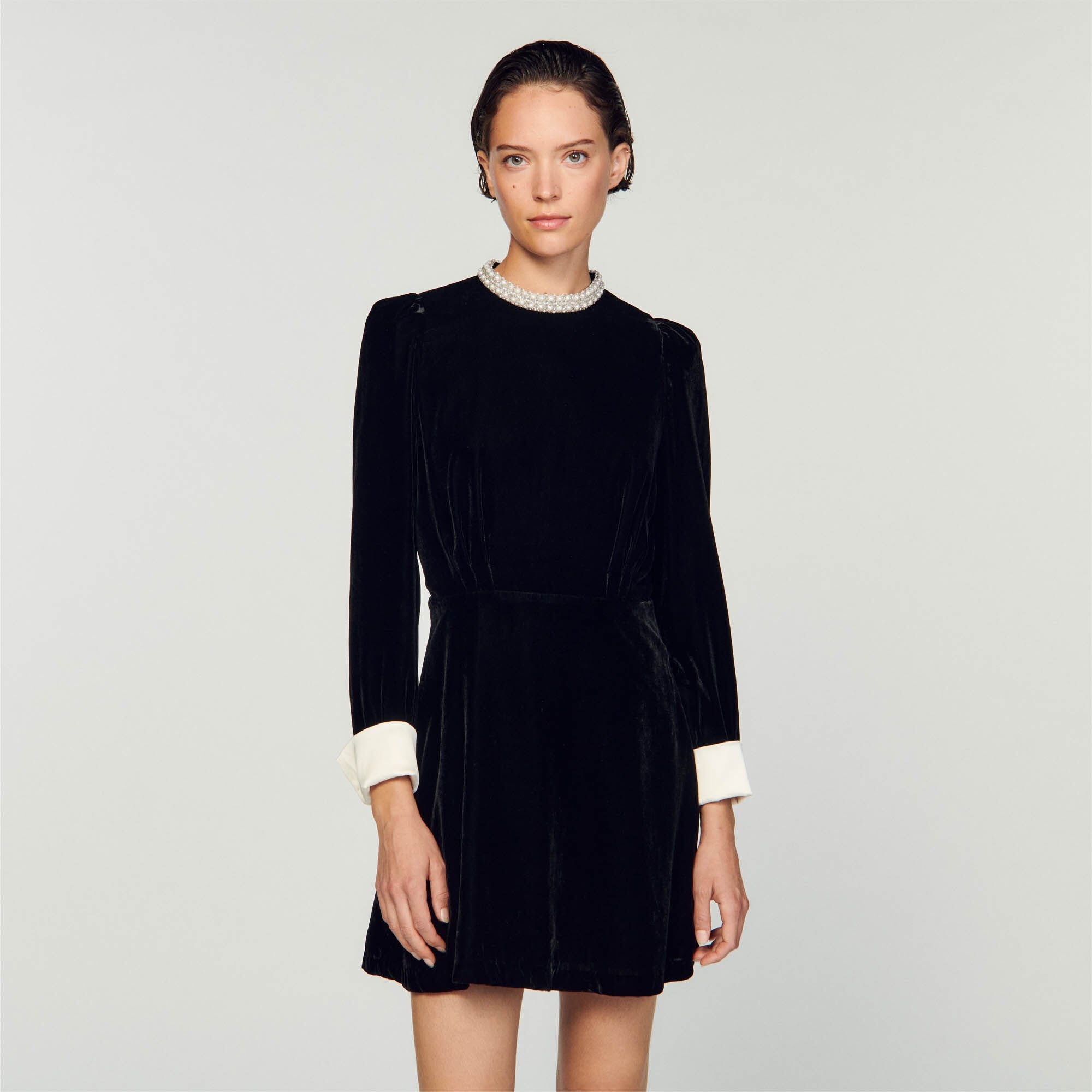 SHORT VELVET DRESS - 5
