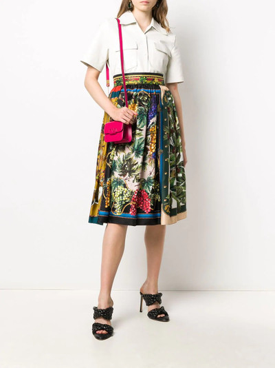 Dolce & Gabbana autumn-print twill skirt outlook