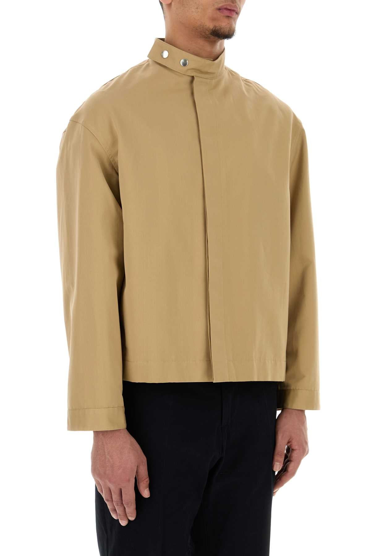 Jil Sander Men Beige Cotton Blend Jacket - 3