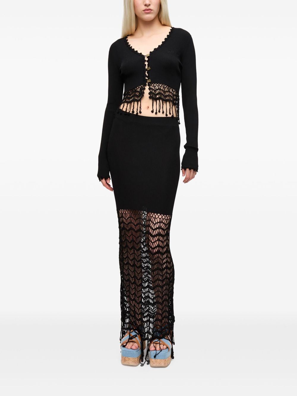 macramé-detailing cardigan - 2