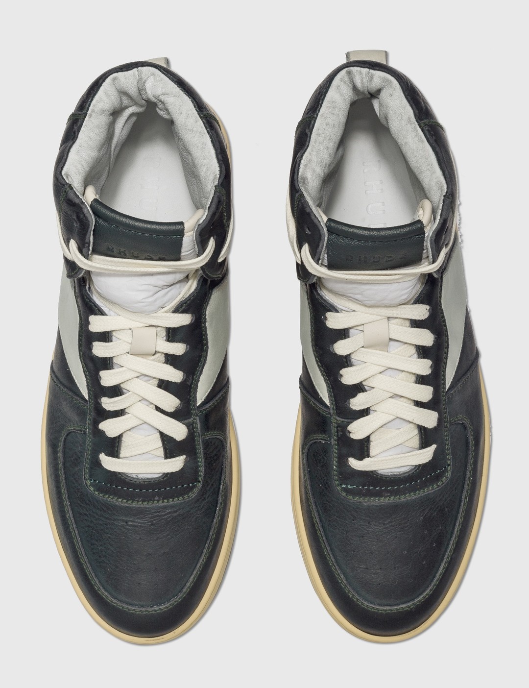 Rhecess Logo-Appliquéd Distressed Leather High-Top Sneakers - 5