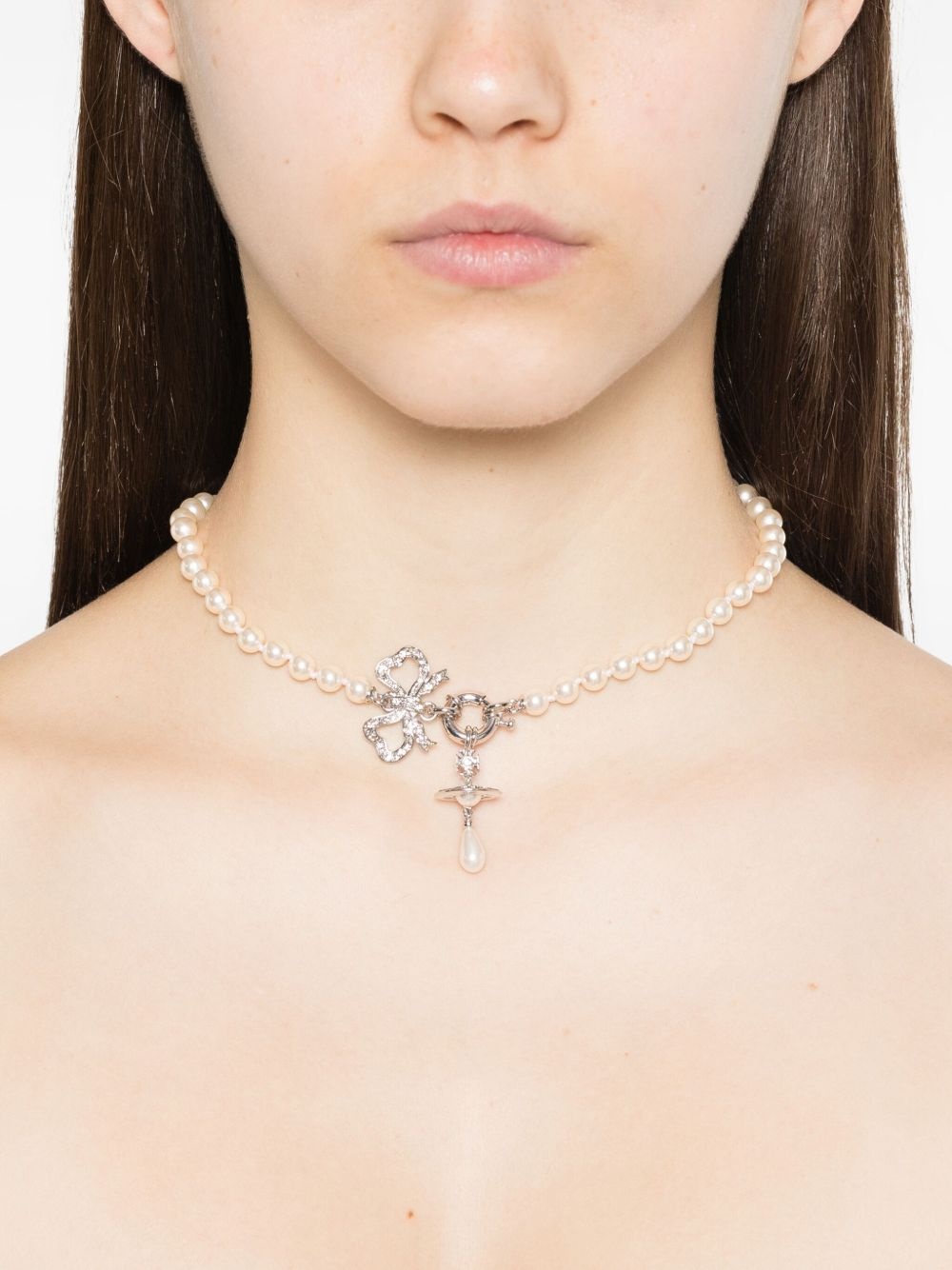 ◆Vivienne Westwood◆ Rigoberta ネックレス Vivienne Westwood Rigoberta bow-detail necklace | REVERSIBLE
