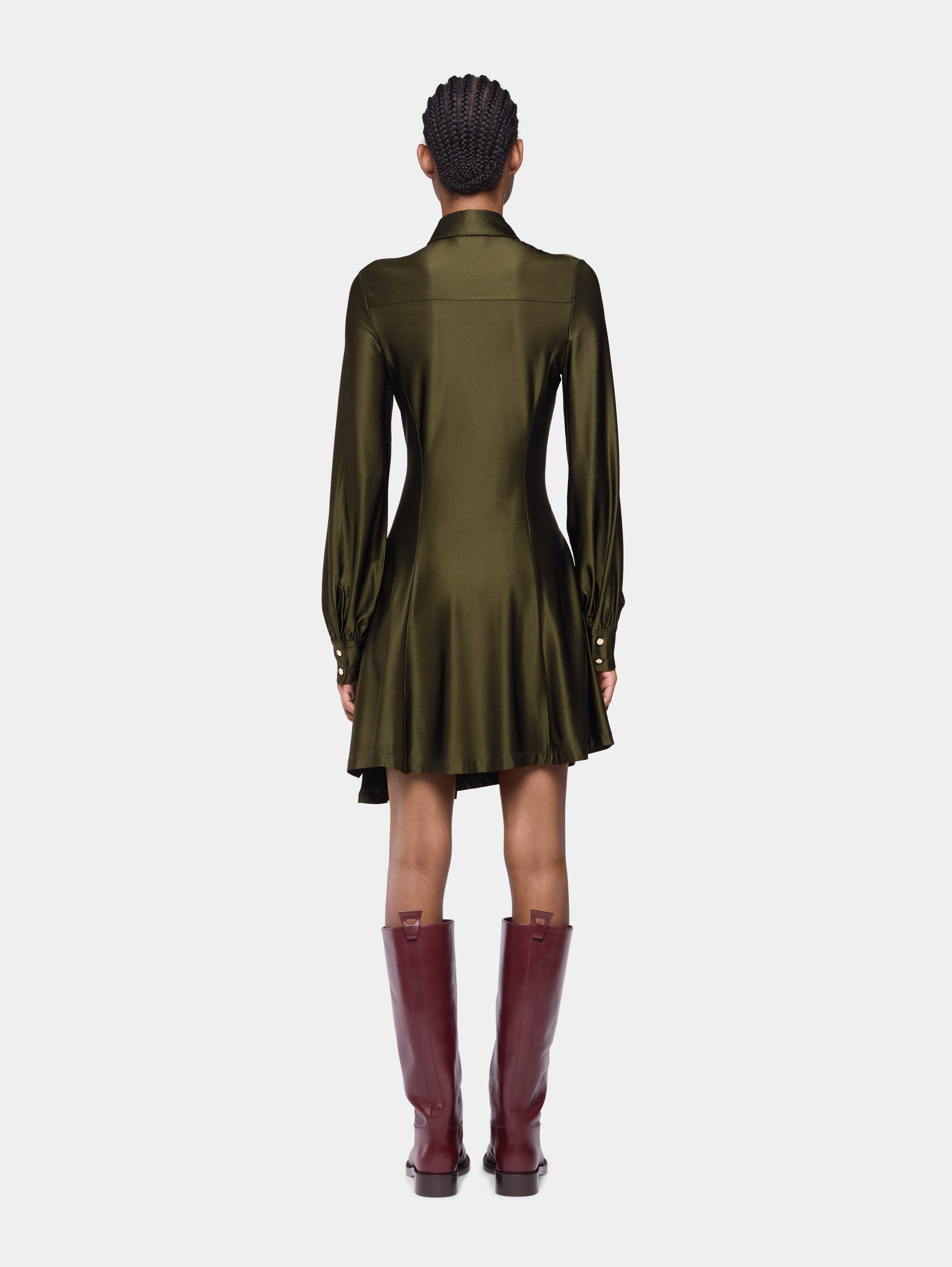 DRAPED MINI DRESS IN JERSEY - 4