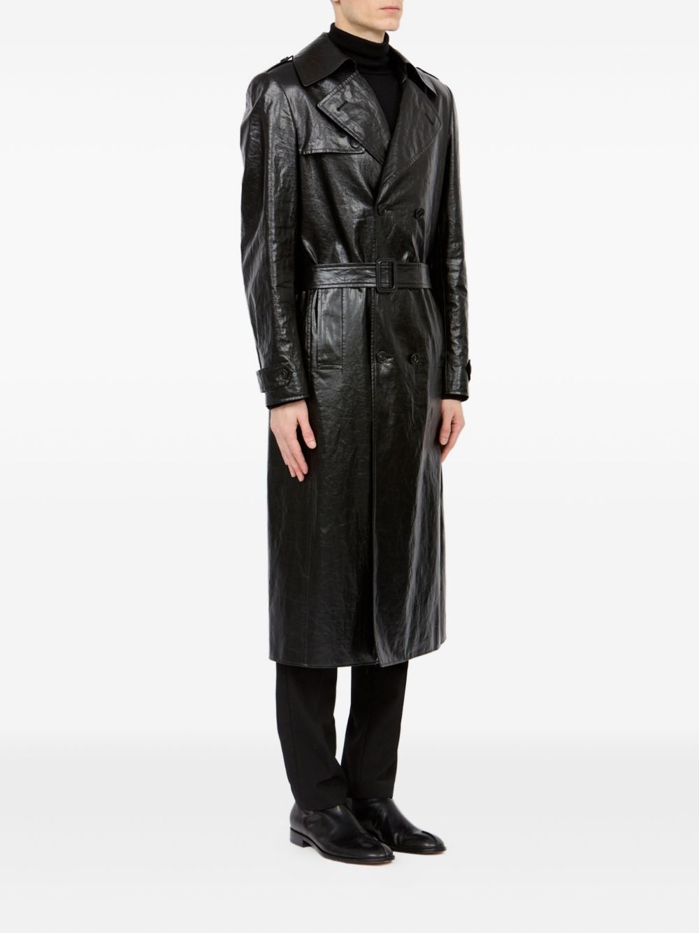 double-breasted trench coat - 3