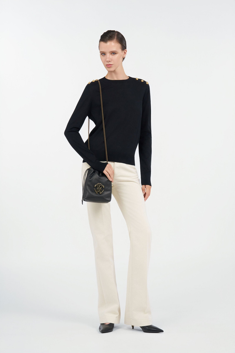 Roberto Cavalli Sweater with gold buttons outlook